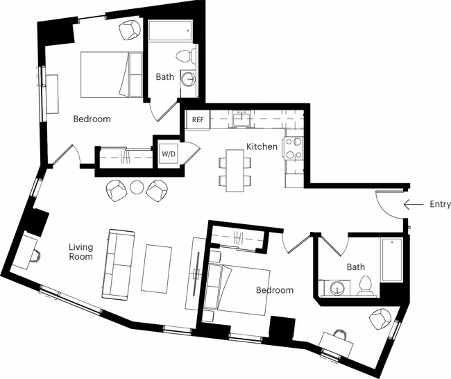 Two Bedroom 12 0901 floor plan